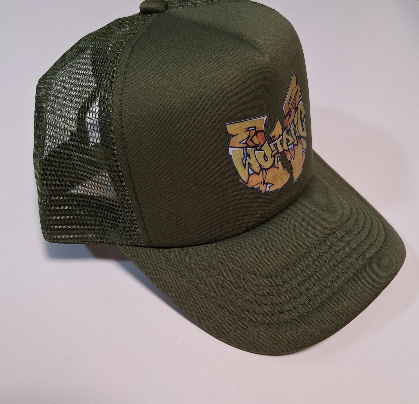 Wu-Tang Arrow Graffiti Trucker Cap - Catch Body Customs