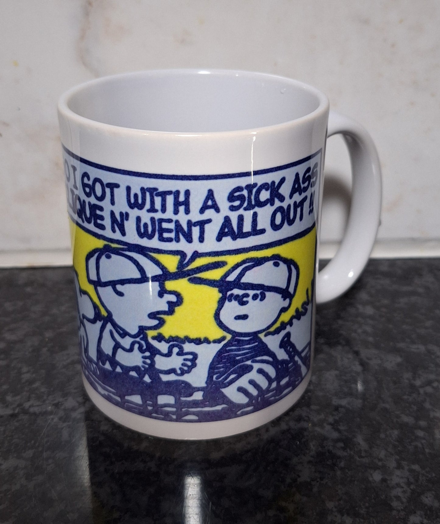 Peanuts Hip Hop Quotes Mug - Catch Body Customs