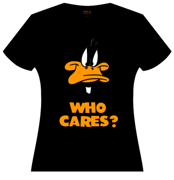 Daffy Duck Who Cares T-Shirt - Catch Body Customs