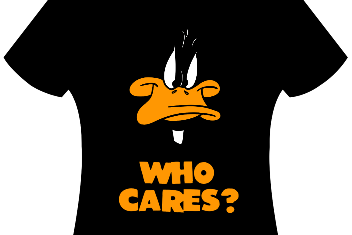 Daffy Duck Who Cares T-Shirt - Catch Body Customs
