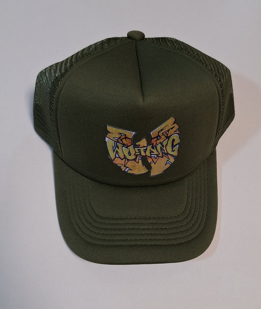 Wu-Tang Arrow Graffiti Trucker Cap - Catch Body Customs
