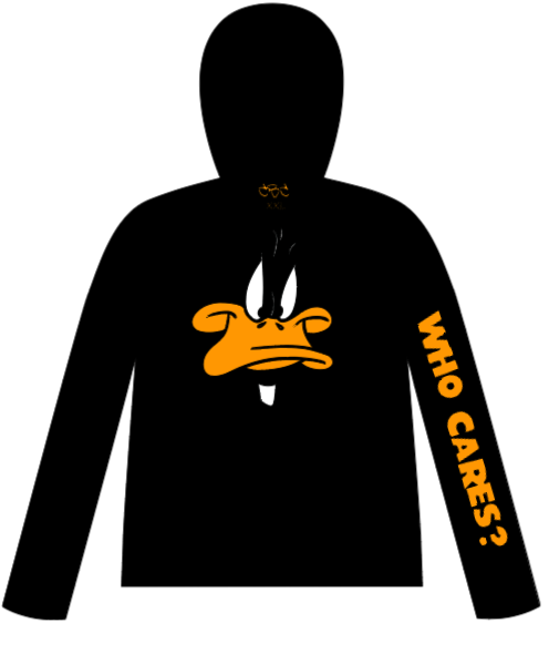Daffy Duck Who Cares Hoodie - Catch Body Customs