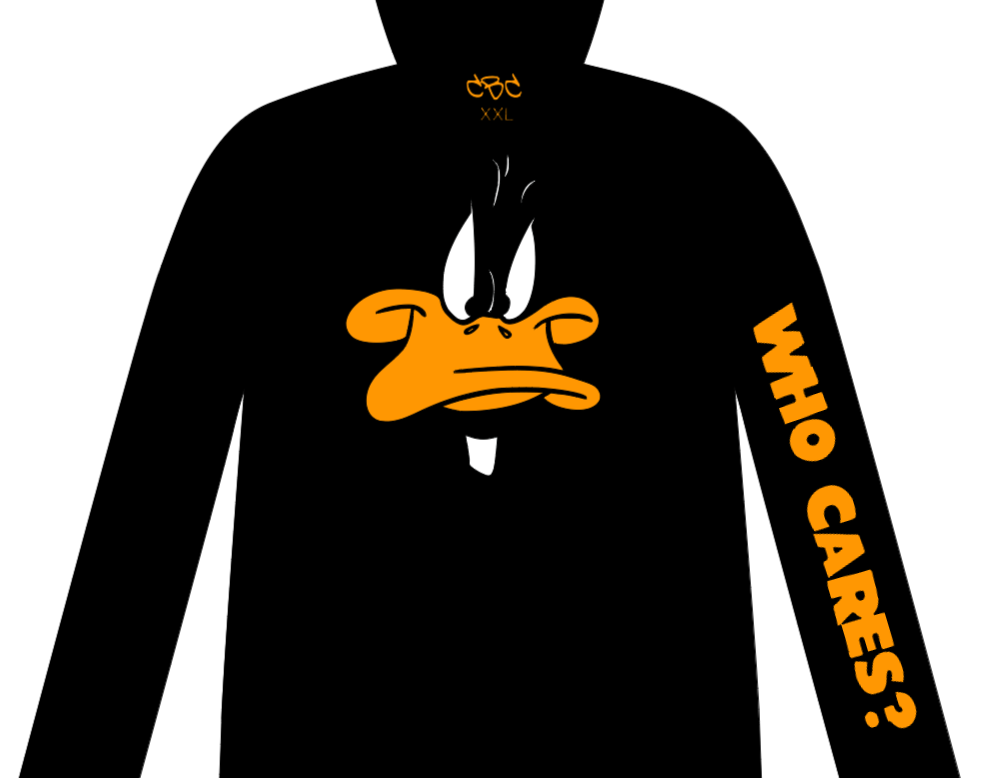 Daffy Duck Who Cares Hoodie - Catch Body Customs